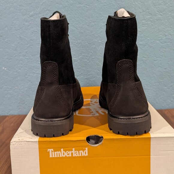Timberland 6" Women's Mid Boot Roll Fold-Down Teddy Fleece 6.5 - Picture 5 of 7